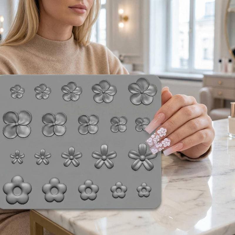 [maoting] Molde De Silicone Para Arte Em Unhas , Modelo De Design 3D Flexível E Reutilizável Decorações De Gel Acrílico