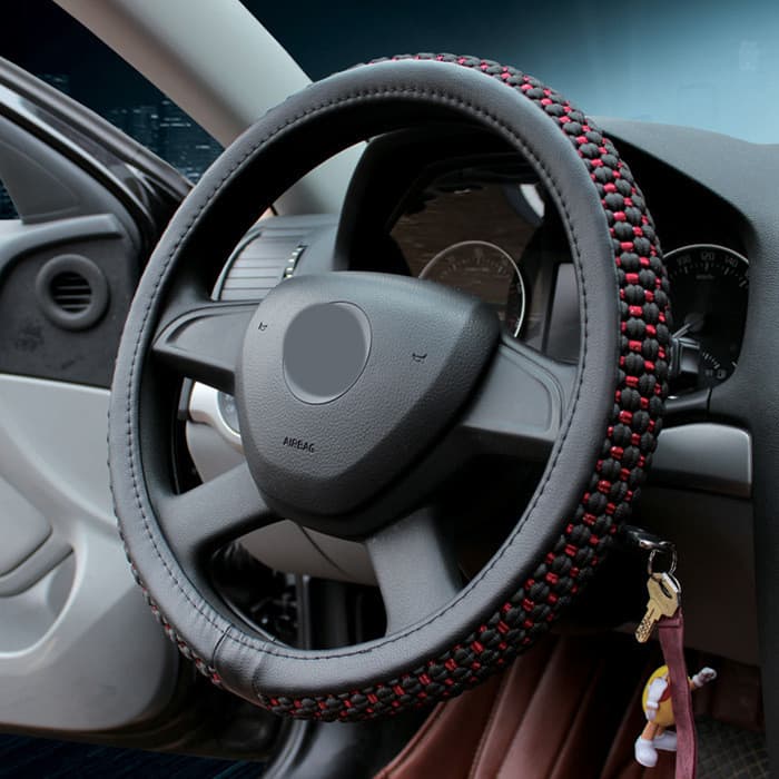 X XF668 capa de volante de carro esportivo de seda gelada de couro ecológico inodoro e ecologicamente correto