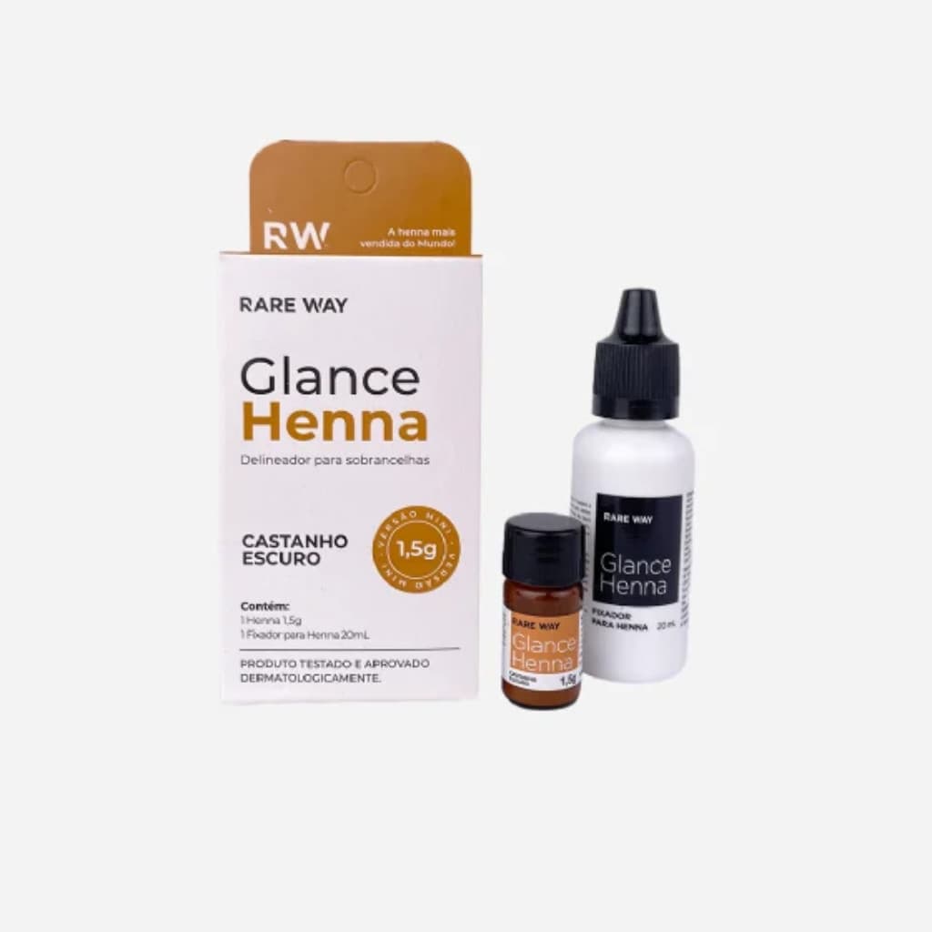 Henna Sobrancelha Glance Rare Way Mini 1,5 G Castanho Escuro