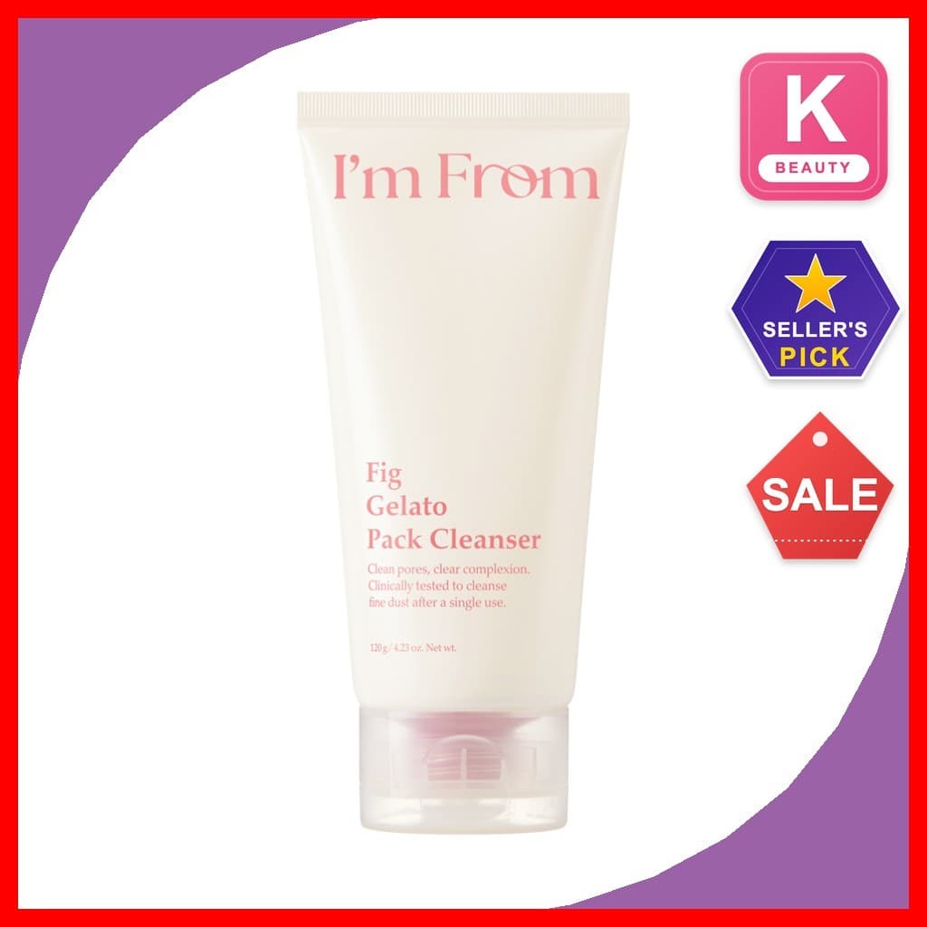[I'm From] Fig Gelato Pack Cleanser 120g 1 Unidade/Limpador Facial Coreano/Cuidados Suaves De Limpeza De Poros