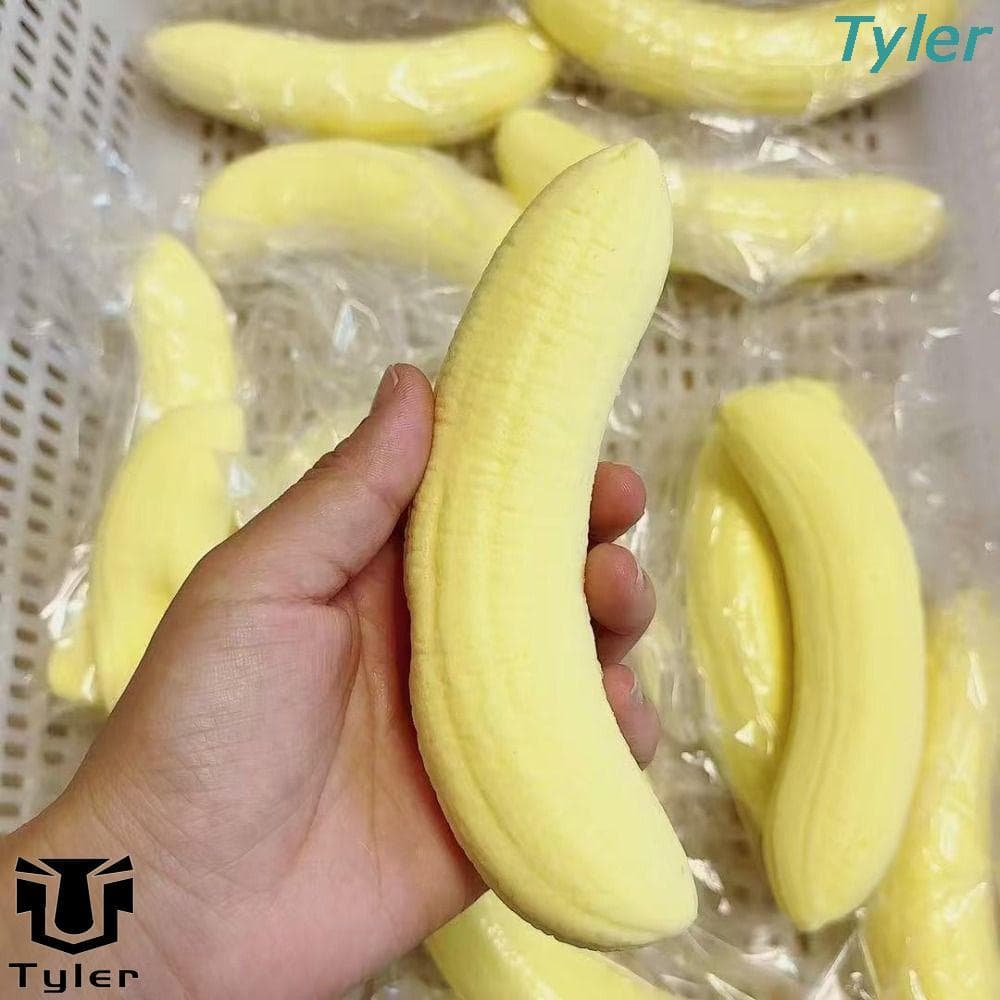 Bola Sensorial TYLER , Brinquedo Mole De Banana Relaxante De Mão Macia Kawaii , Inquietação Amarela Simulada