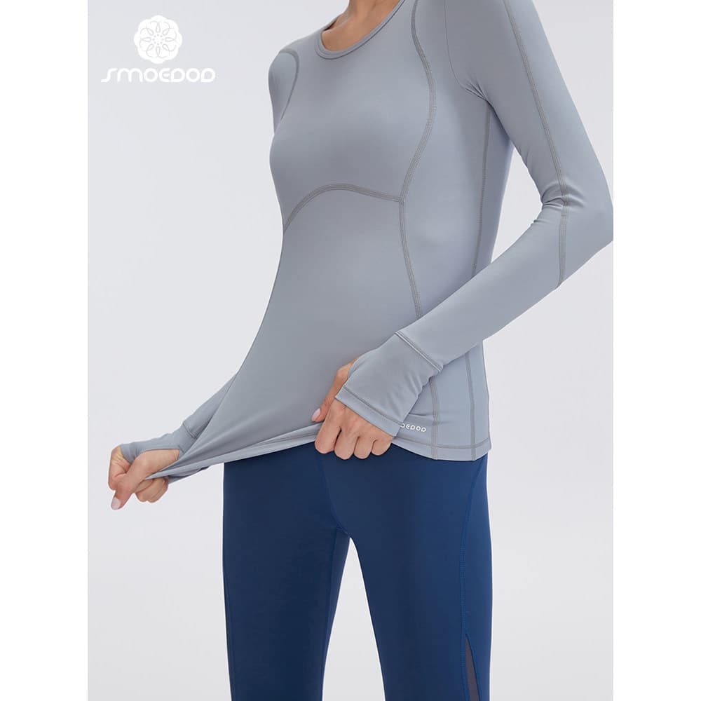 Shu Mu Yiduo Roupas de ioga femininas outono inverno alta elástica respirável Close-Fitting sensação sem entupimento com
