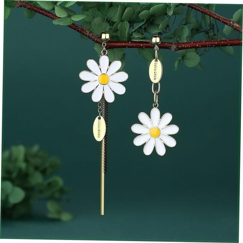 Verão Novo Coreano Floral Margarida Flor Brincos Moda