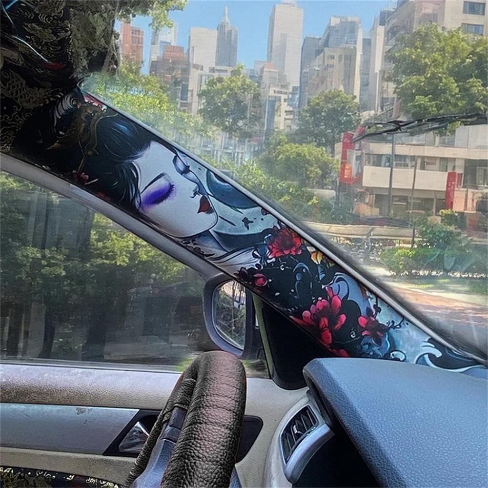 Modificação Universal De Carro , Adesivos Criativos De interior Estilo Beleza De Braço De Flor , De Pilar ABC De Teto .