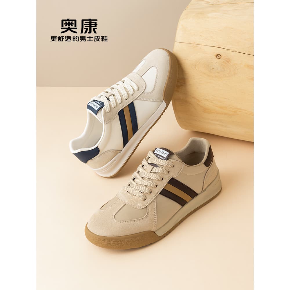 Okang sapatos masculinos primavera outono sapatos esportivos na moda All-Match sapatos casuais respirável confortável sa