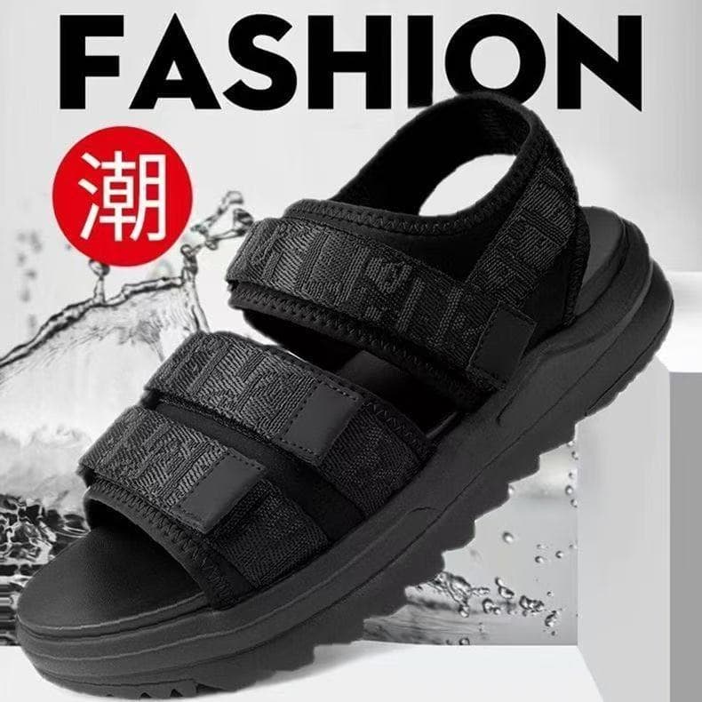 Verão Velcro sola grossa aumentada sandálias ao ar livre masculino sola macia respirável antiderrapante Wear