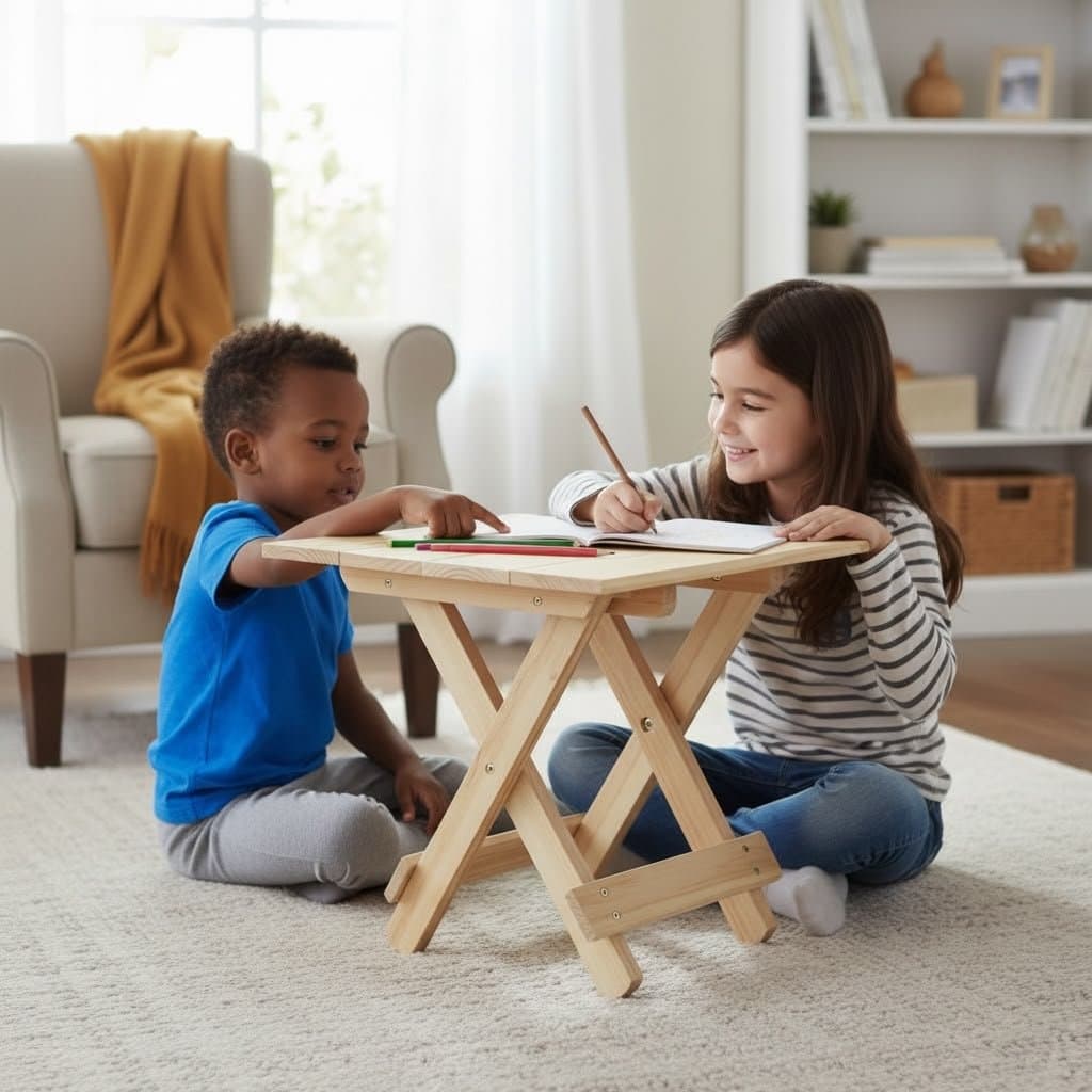 Mesa Infantil de Madeira com Cadeirinha Kit para Crianças