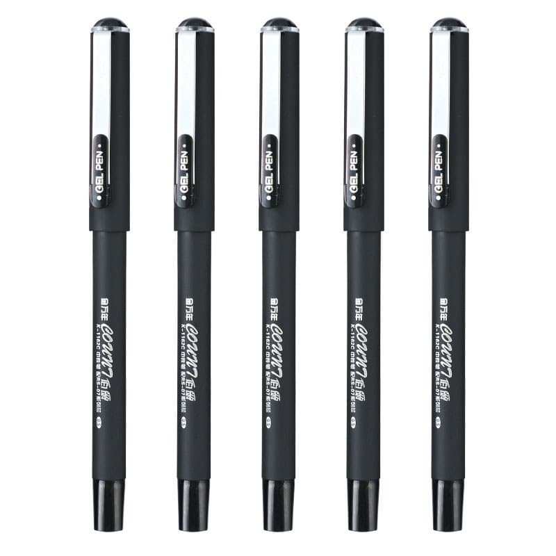 Jin Wannian Earl Gel Pen K-1162C Assinatura Caneta-tinteiro Fosco Porta-canetas Preto 0.5 mm Escritório de negócios Assi
