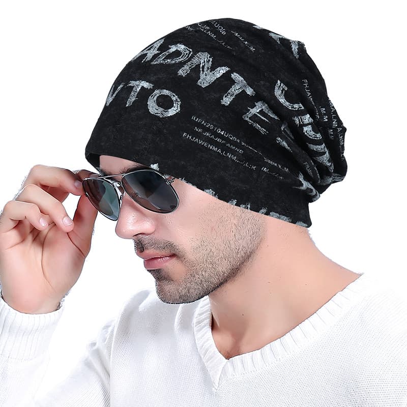 Boné de cabeça fina masculino boné de pilha dupla camada ao ar livre lenço boné versão coreana pulôver boné primavera ou