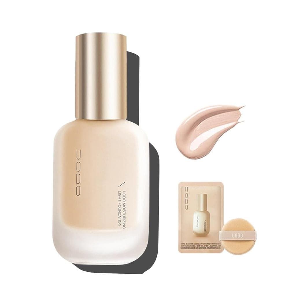 Base Líquida UODO - Base Hidratante Leve/Mate de Longa Duração, Maquiagem de Base Invisível, 1.05 Fl.oz (Hidratante C01)