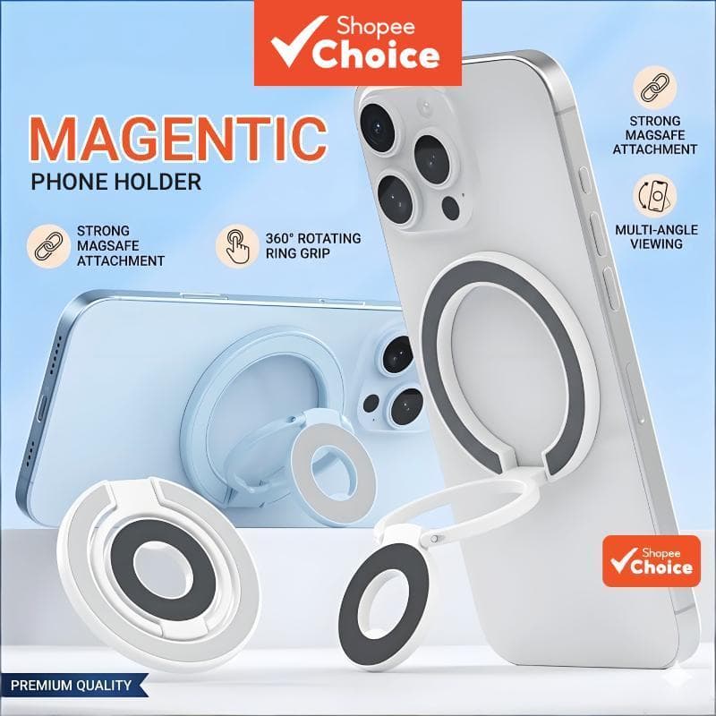 Suporte Magnético Dobrável para Celular, Suporte de Mesa Dupla Face para iPhone, Suporte Universal de Montagem