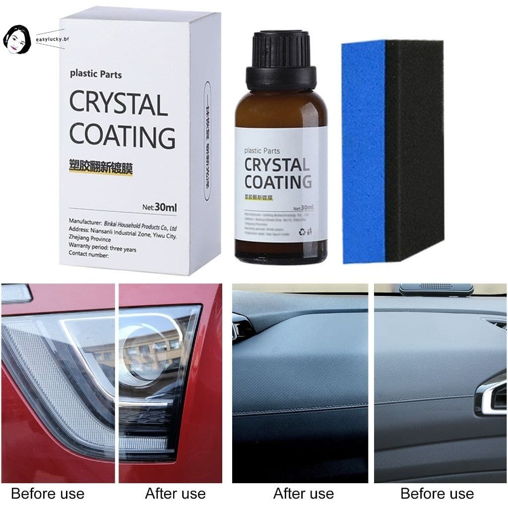 Revestimento Restaurador Para Peças Plásticas-Solução De Reparo De Acabamento Cristal