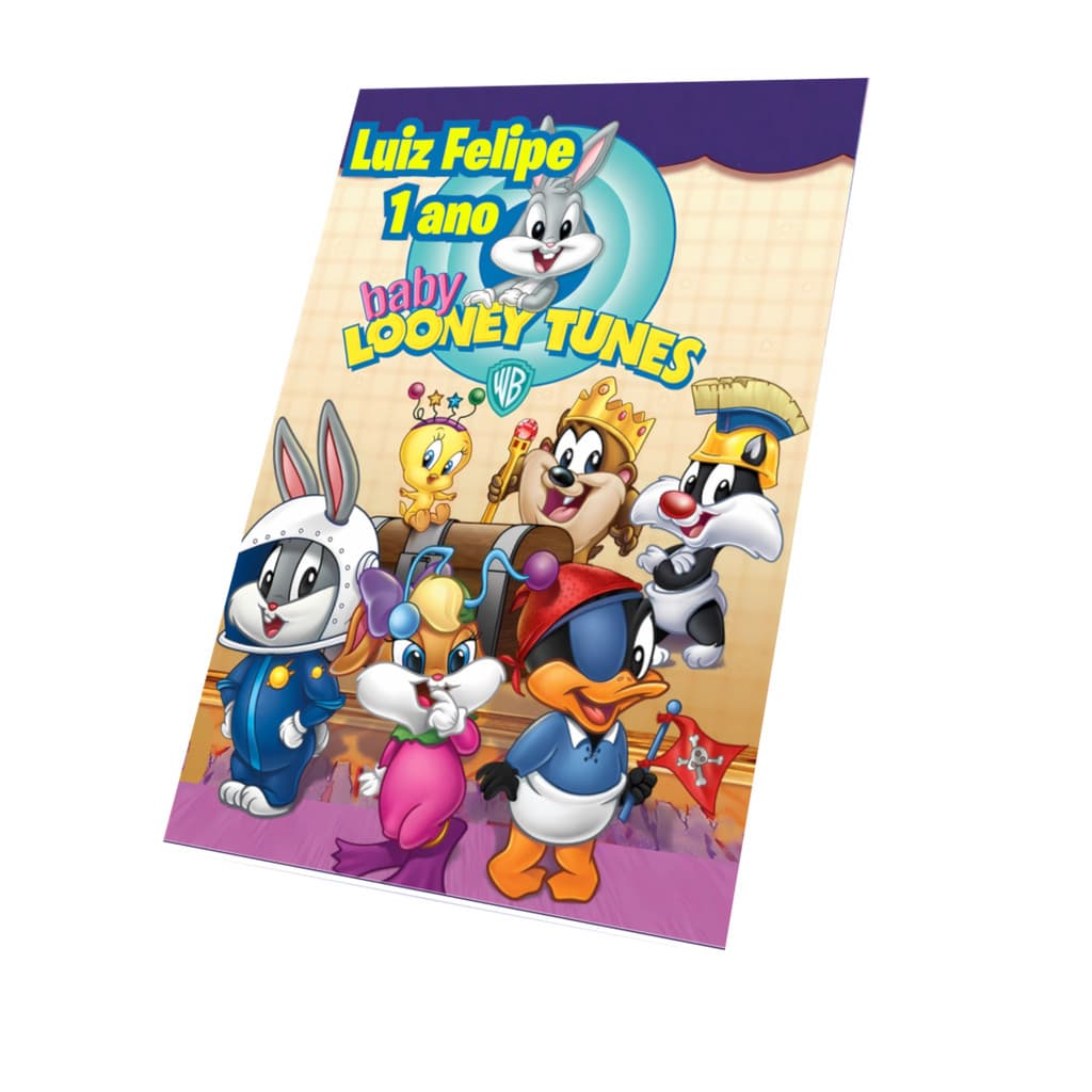 Kit Livrinhos para Colorir Baby Looney Tunes Lembrancinha Personalizada com Nome e Idade