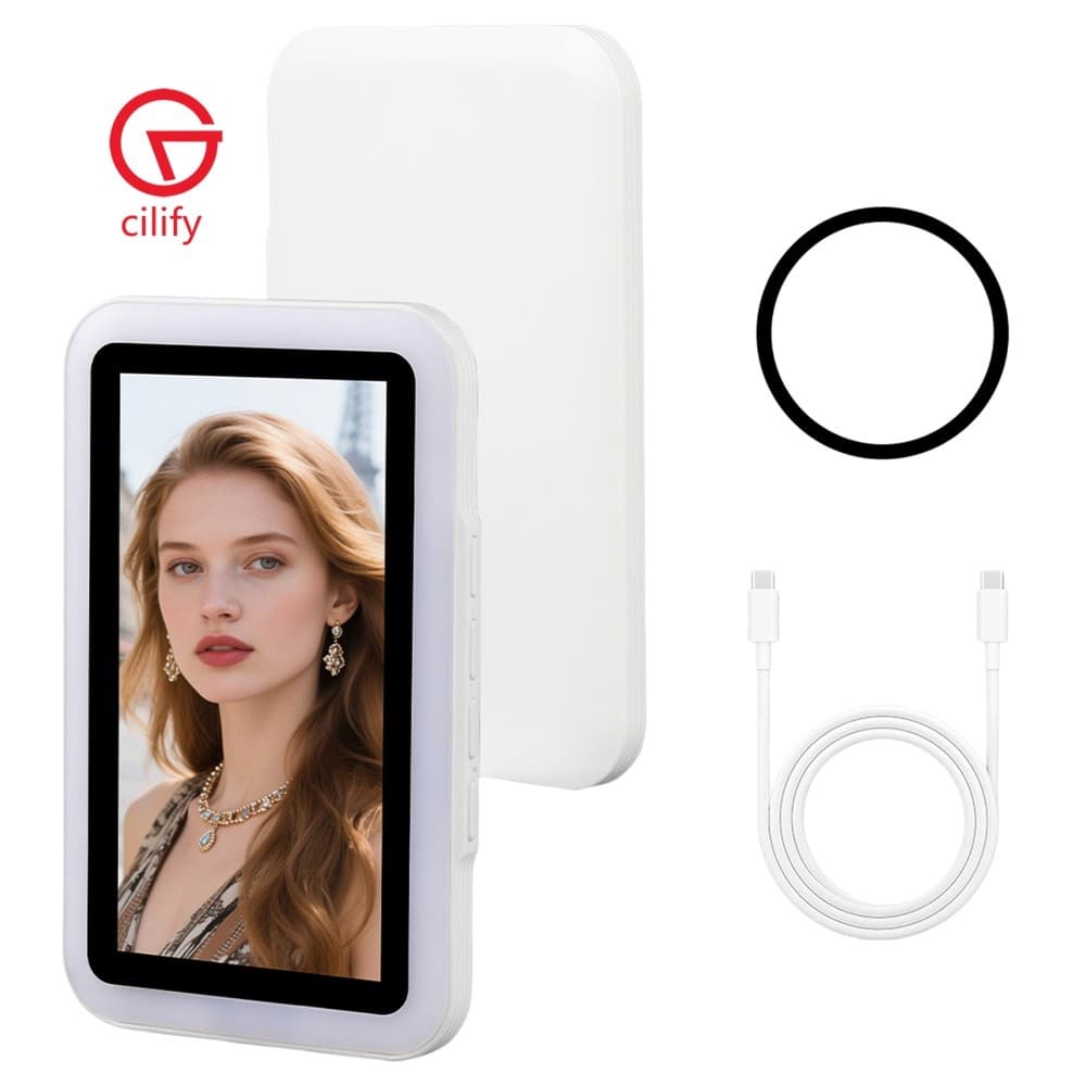 4.02 Polegada Tela De Toque Telefone Selfie Monitor Câmera Traseira 3 Cores Luz Preenchimento Zoom Conexão Com Fio