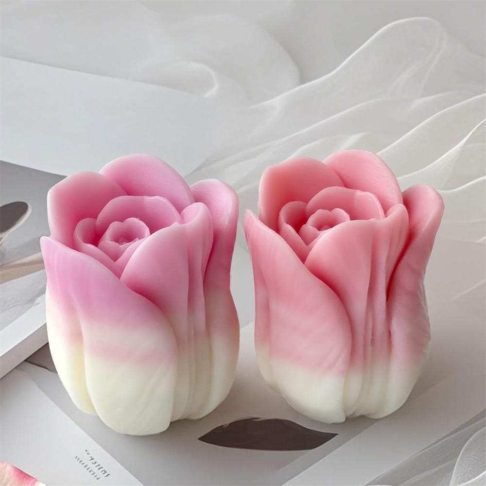 Moldes De Silicone De Flor De Tulipa Molde De Sabão De Vela De Resina Floral 3D , Para Fazer Velas Artesanato Em DIY , D