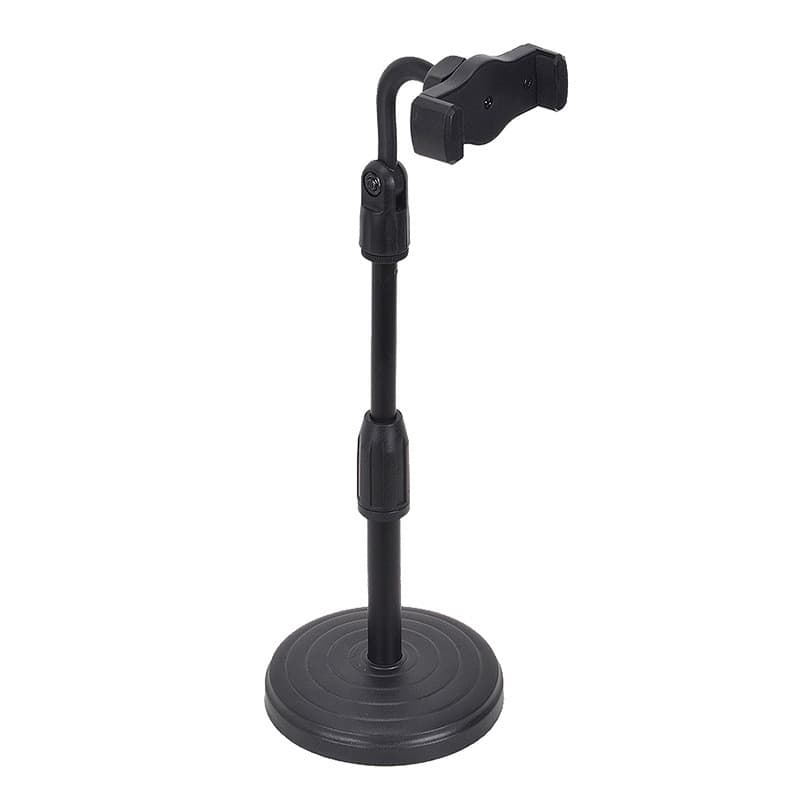Suporte de mesa para celular para transmissão ao vivo e gravação, suporte para home theater com base giratória e suporte