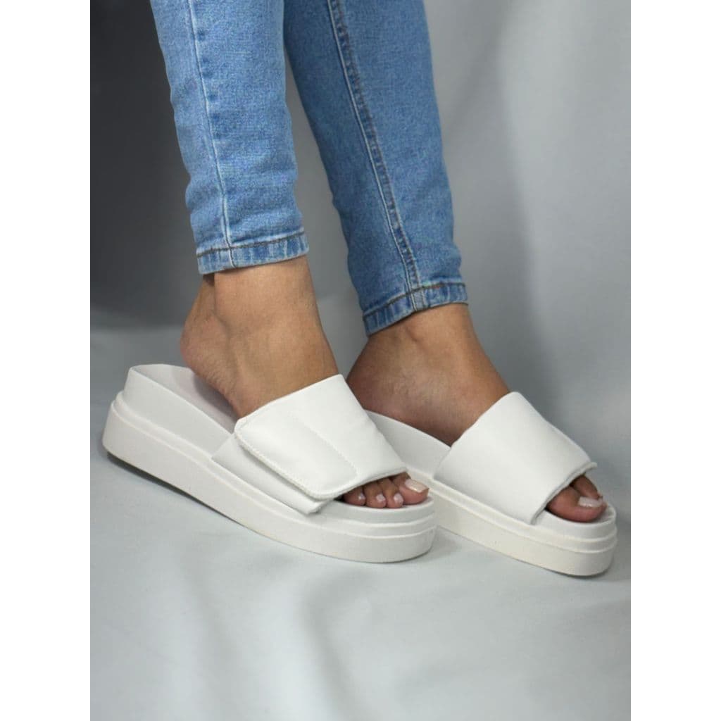 Chinelo Slide Feminino Plataforma Tira Larga Puff Estilo Nuvem Leve Elegante