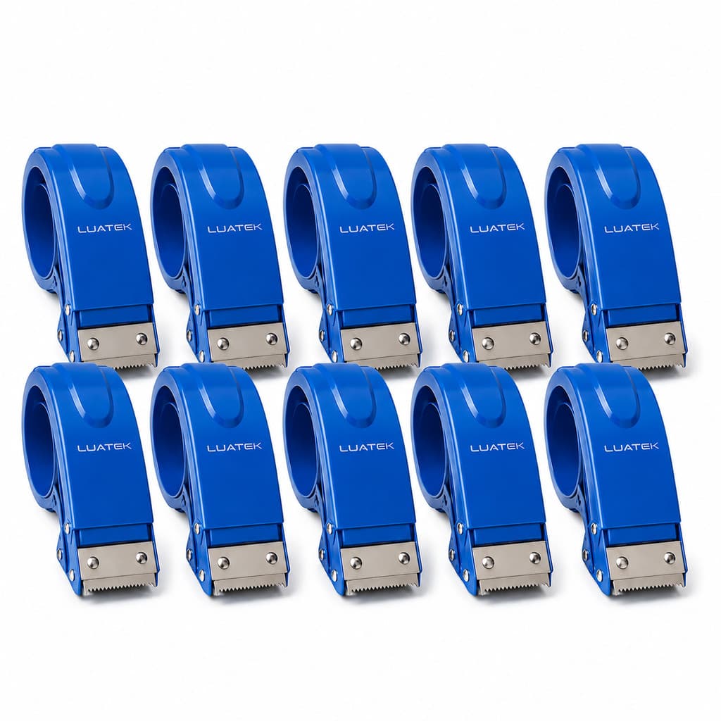 Kit 10 Aplicadores De Fita Adesiva Larga 5cm Manual Suporte Para Fechar Caixas Embalagem Expedição