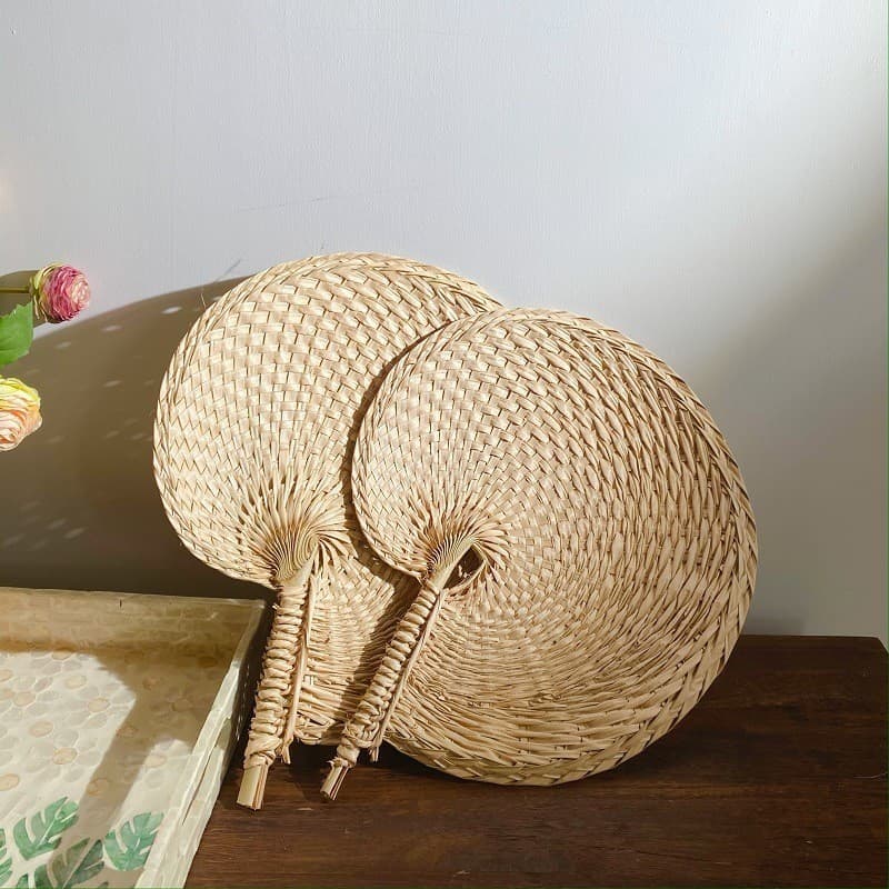 [Novo produto] Ventilador de folha de palmeira Ventilador de folha de palmeira Natural feito à mão Ventilador de planta