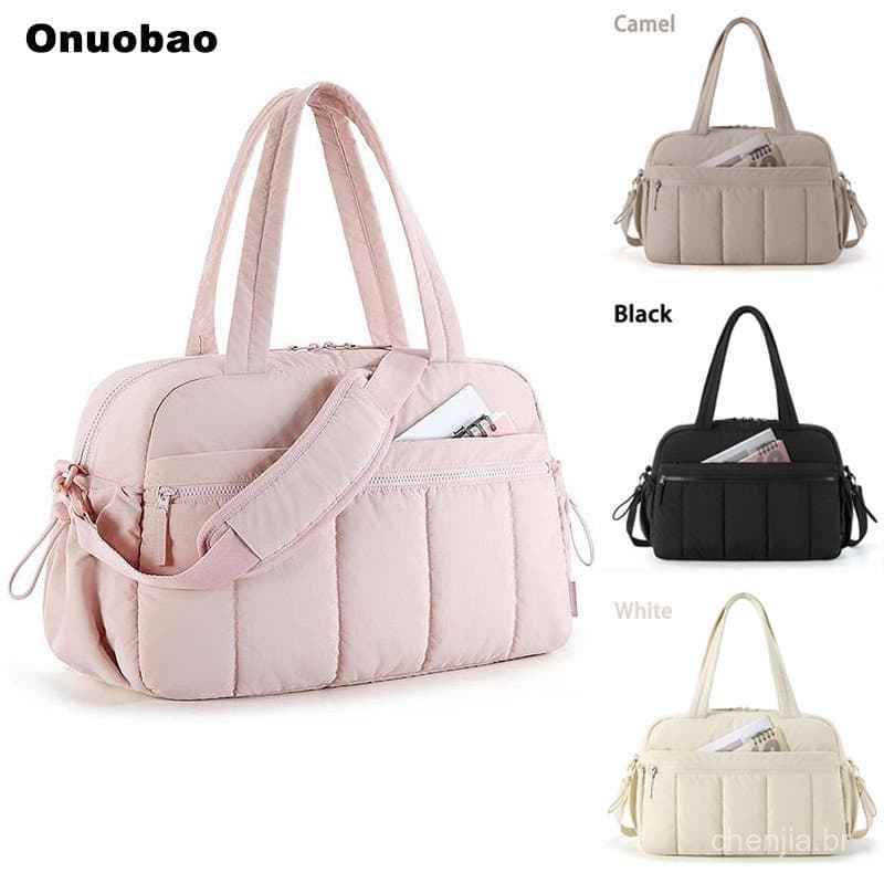 Bolsa de viagem leve, bolsa de ombro esportiva para academia, bolsa de viagem feminina, bolsa de fim de semana com vário