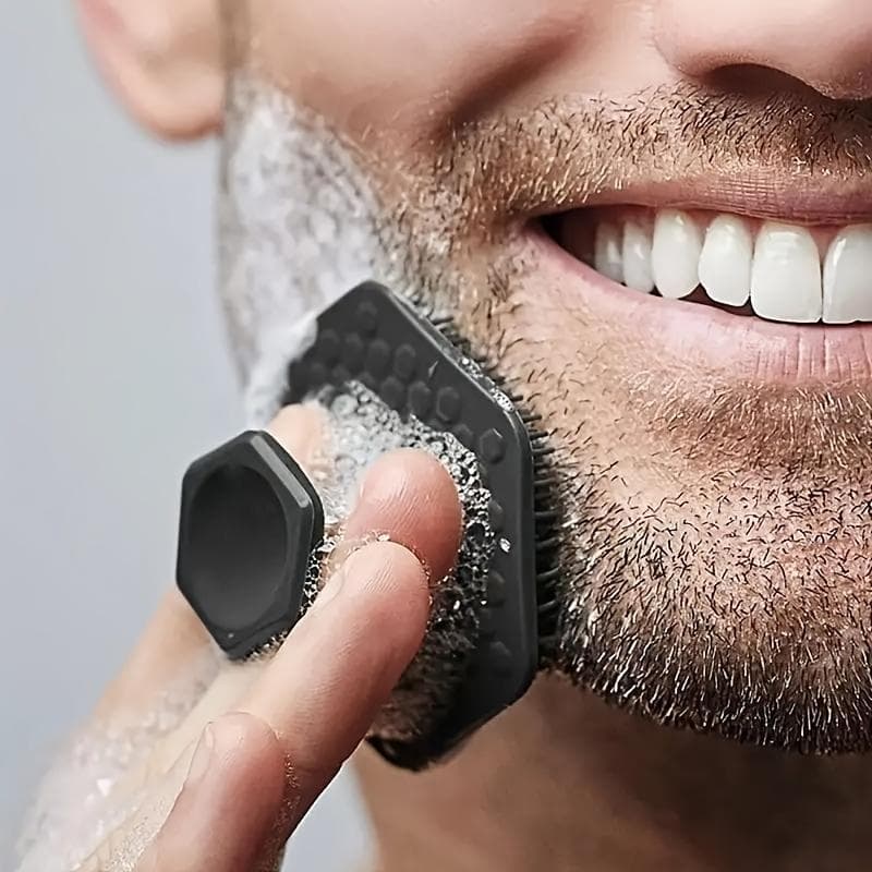 Silicone Hexagonal rosto lavagem escova de limpeza escova de barba masculina rosto poros limpeza esfoliante escova de li