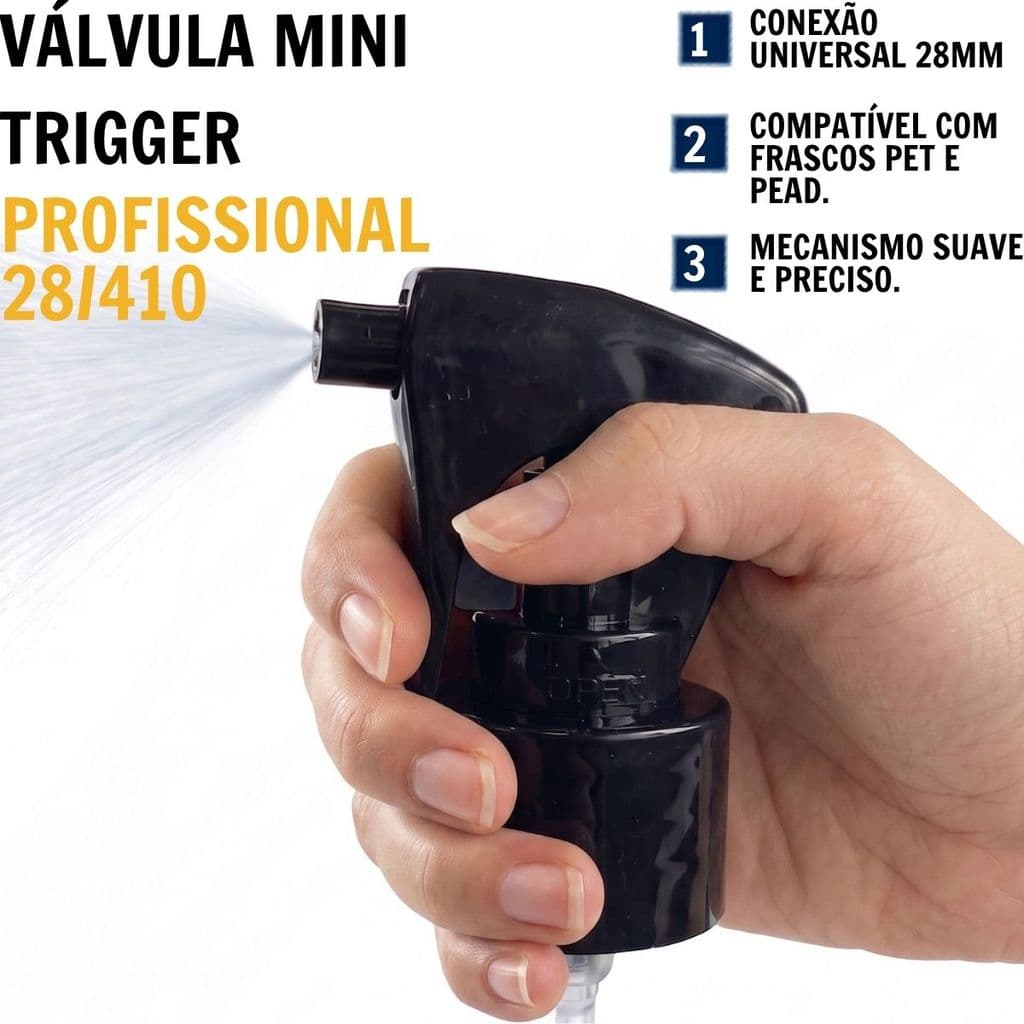 Valvula Mini Trigger Spray Gatilho para Frasco 28/410