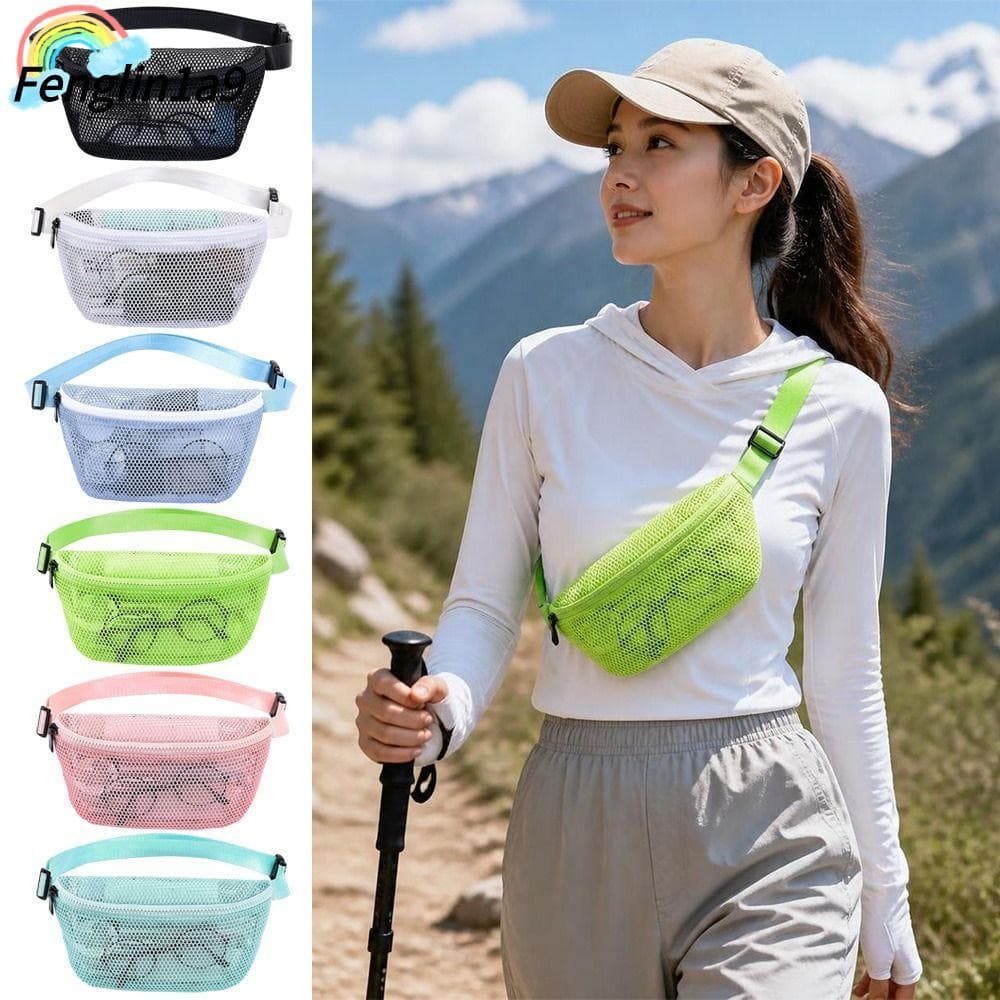 Bolsa De Peito Esportiva FENGLINA , Crossbody De Grande Capacidade Com Vários Bolsos , Pochete Casual Leve Para Cintura