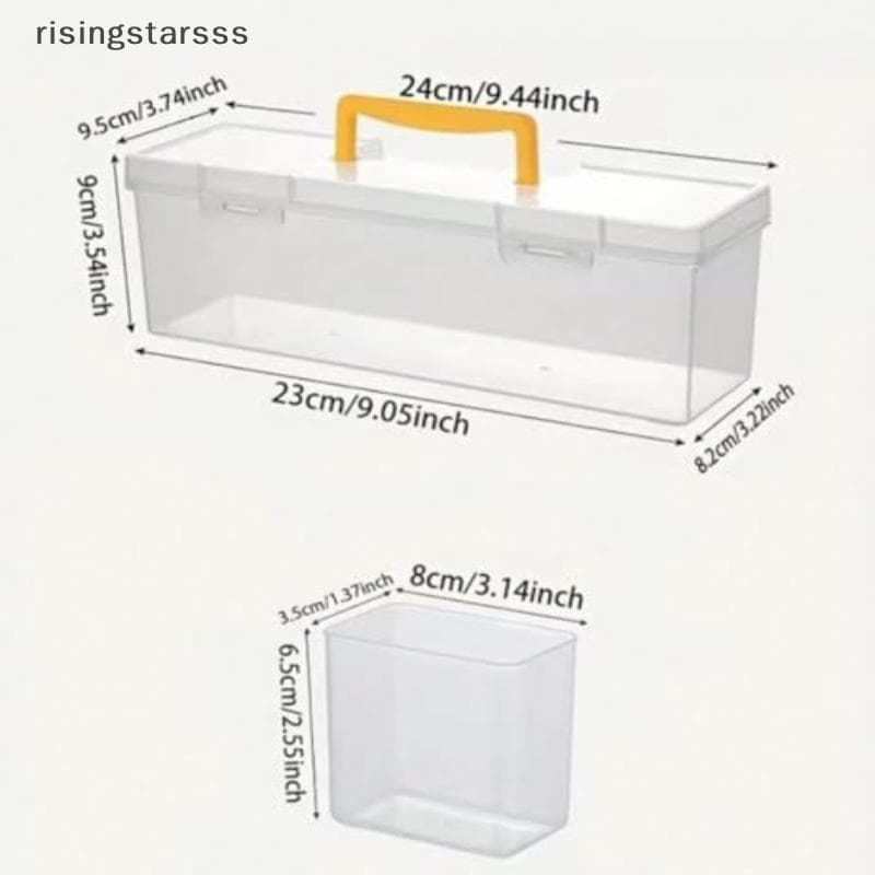 6 Em 1 Caixa De Armazenamento De Ferramentas Transparente Durável Organizador À Prova De Poeira Para Parafusos Porcas Un
