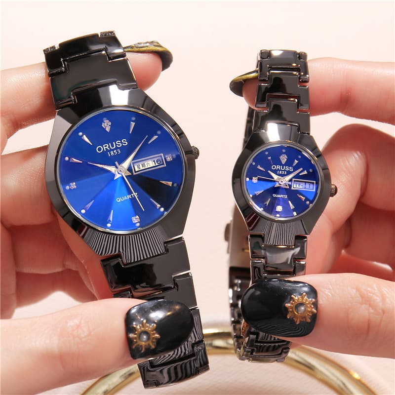 relogio masculino Masculino feminino de aço inoxidável automático Ultra-fino relógio mecânico luminoso à prova dwaterpro