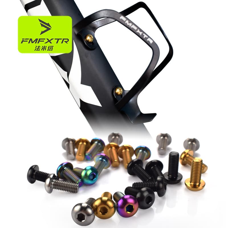 2 parafusos de gaiola para garrafa de água de liga de titânio suporte de copo de água de bicicleta parafusos fixos TC4 s