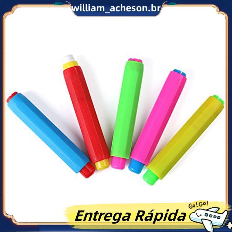 5X Capa De Suporte De Giz Para Escola De Plástico Ajustável Substituição Cor Aleatória