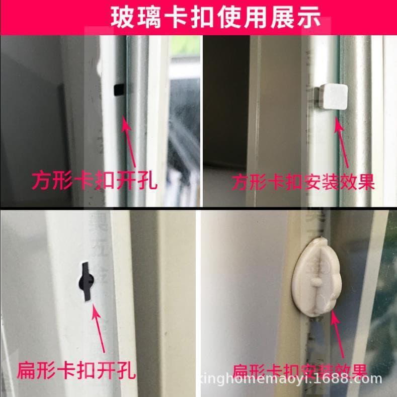 Acessórios plásticos para portas de arquivos, clipes para vidro, fixadores para portas de vidro, armário de armazenament