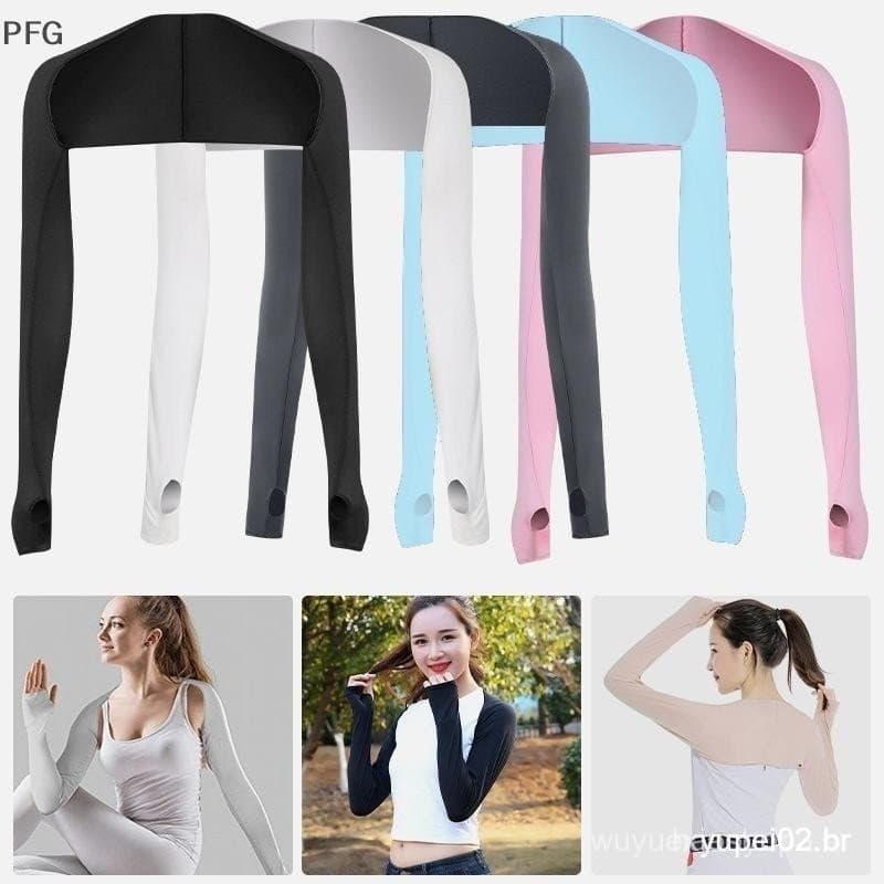 PFG Feminino Polegar Manga Longa Bolero Encolher Cor Sólida Frente Aberta Recortada Cardigan Topo Fino Ajuste Jaqueta FG