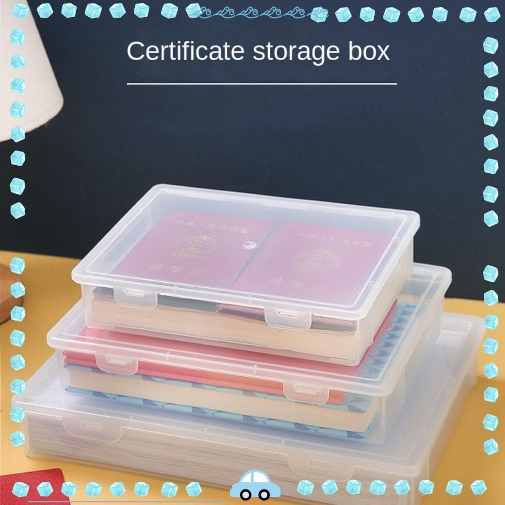 Organizador De Documentos , Caixa Organizadora De Arquivos De Plástico Em Forma De Quadrado A4
