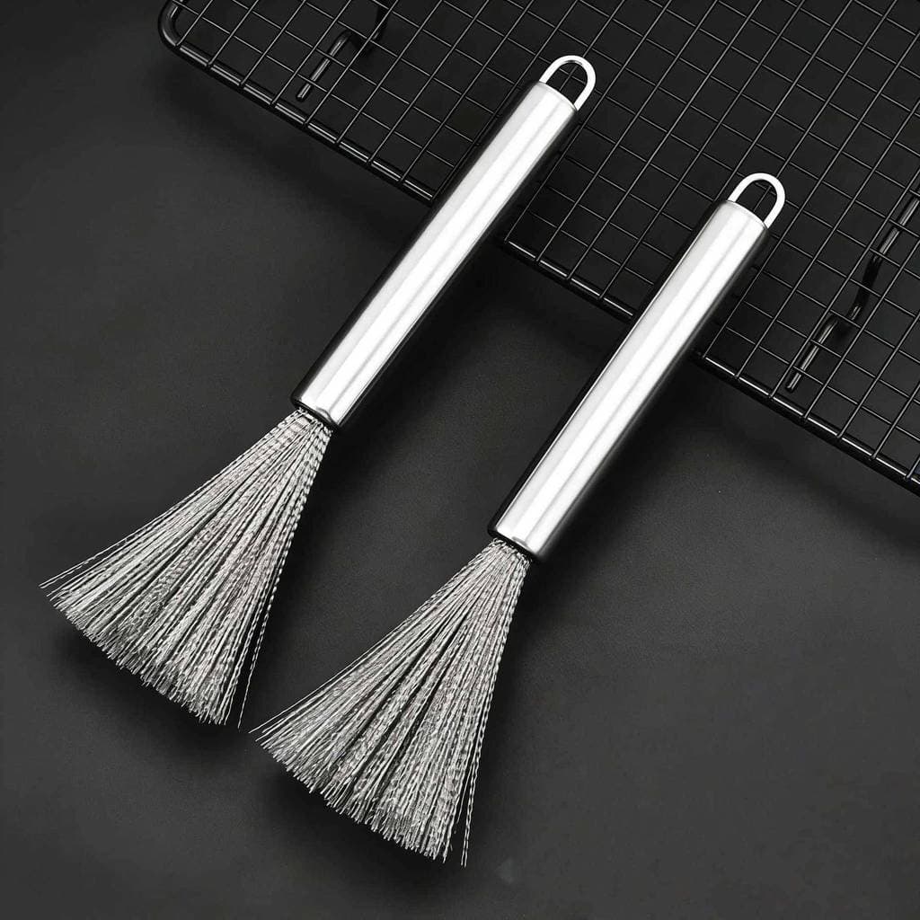 Escova de panela de aço inoxidável Escova de fio de aço Limpeza doméstica Antiaderente Limpeza de panelas Escova especia