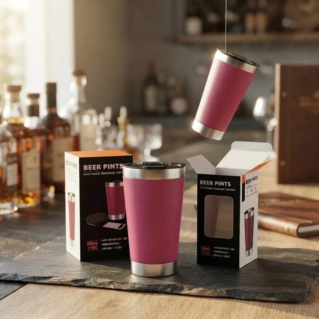 Copo Térmico Beer Pint 502ml Com Tampa  Aço Inox | Conserva