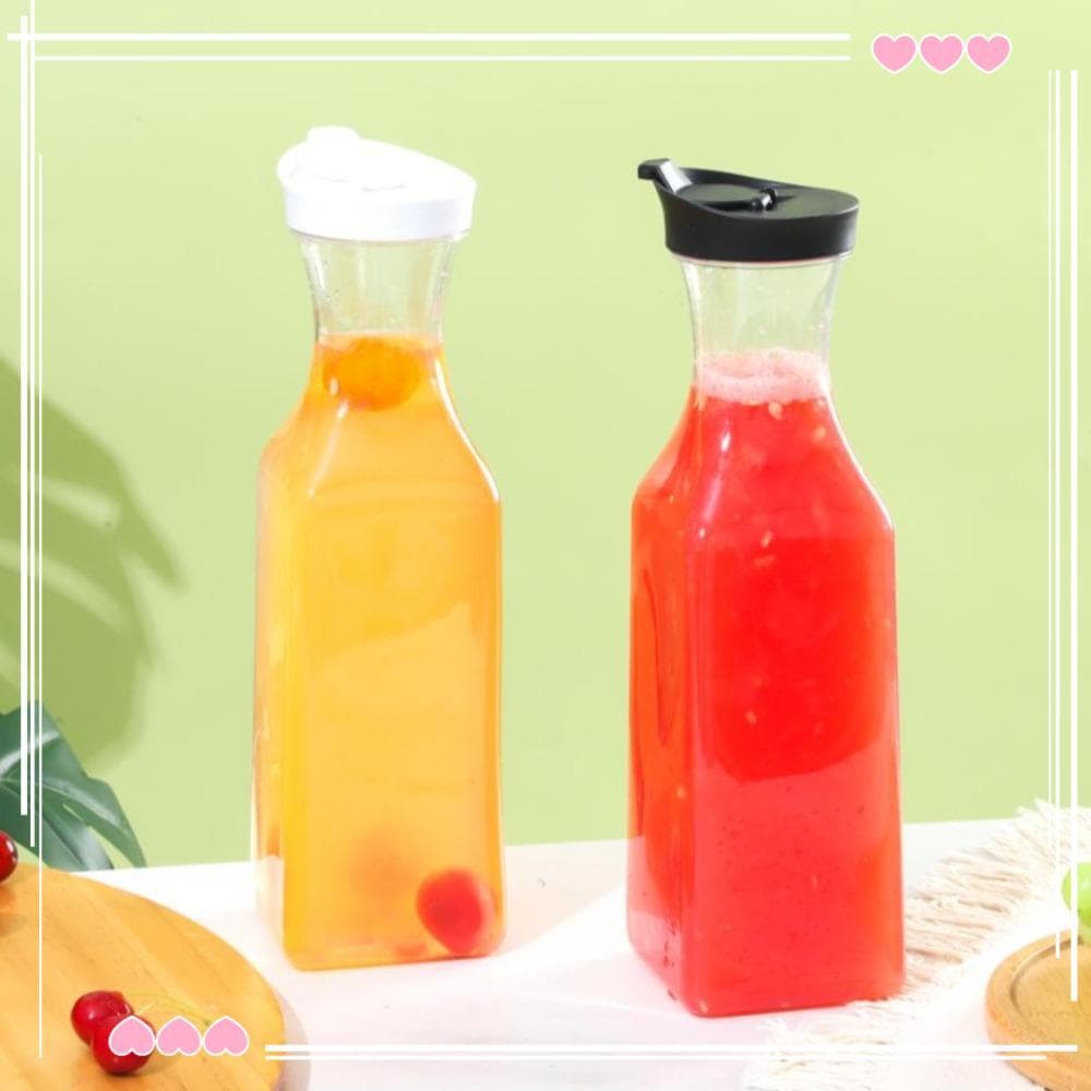 Jarra De Suco  , Jarras Quadradas Para Bebidas De 32 Onças E 1000 Ml , Grandes Com Tampa , Recipientes Geladeira
