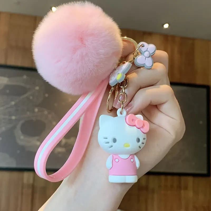 Chaveiro KT Dos Desenhos Animados Bonito Melodia Kuromi Cinnamoroll Boneca Pingente Decoração Jóias Menina Criança Prese