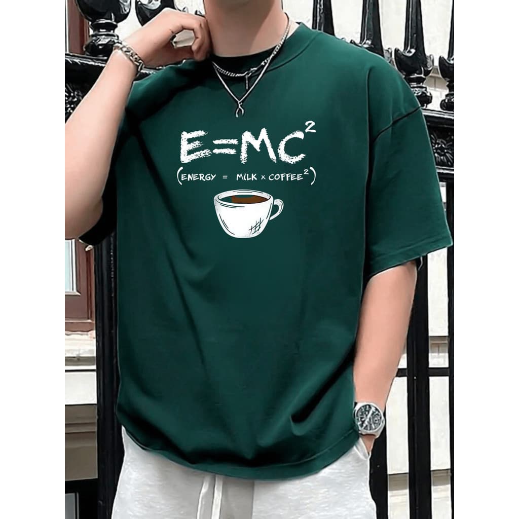 Camiseta Masculina Energy Café + Leite Camisa Premium 100% Algodão Casual