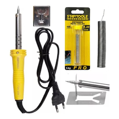 Ferro Solda 40w Profissional Com Suporte Soldador + Estanho