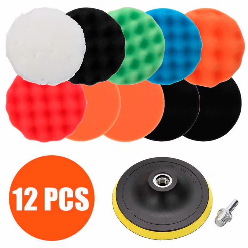 Kit Boinas De Polimento 12pçs 7 Polegadas Furadeira Politriz