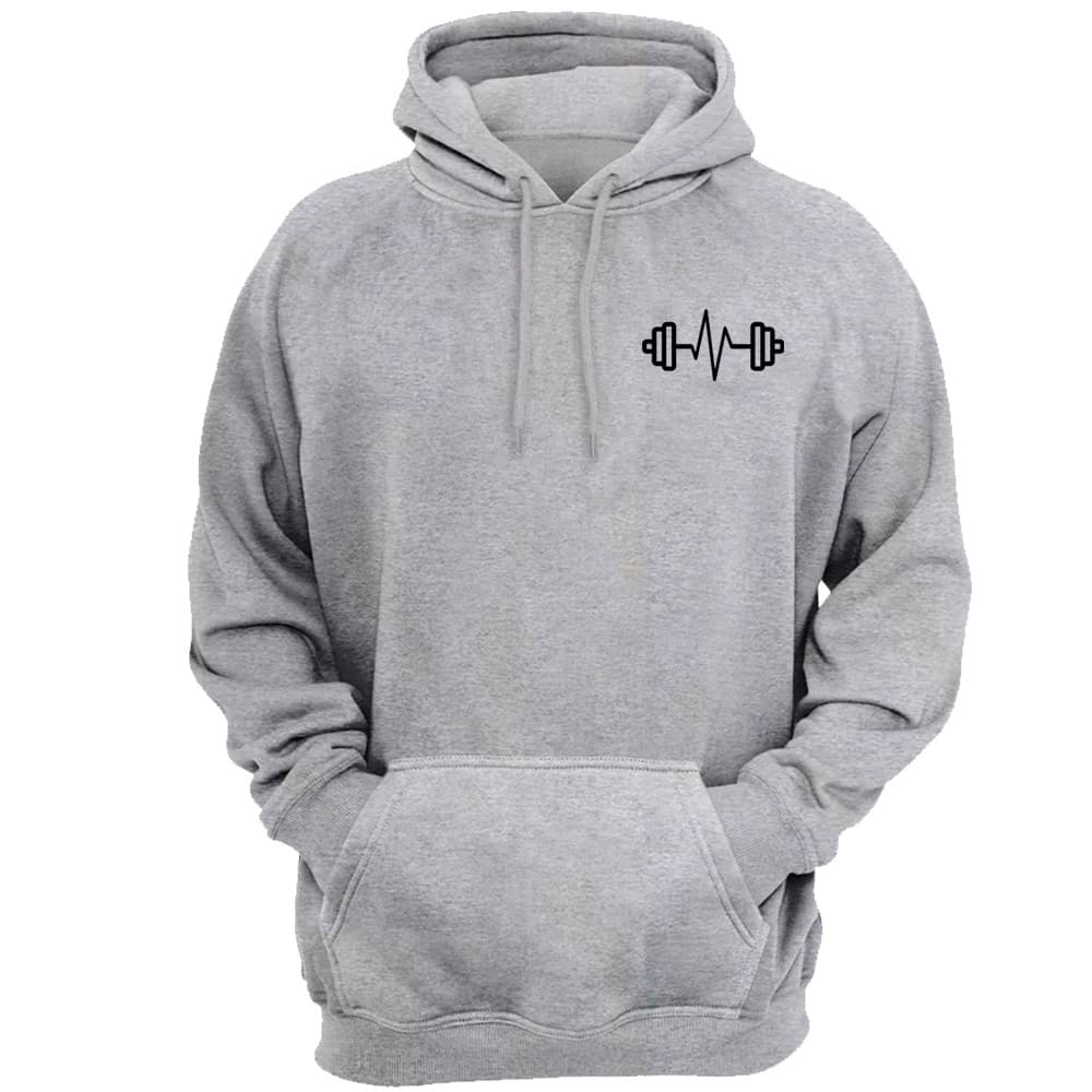 Moletom Estampado Halter Pequeno Peito Academia Treino Gym Fitness Gymbro Musculação Cinza