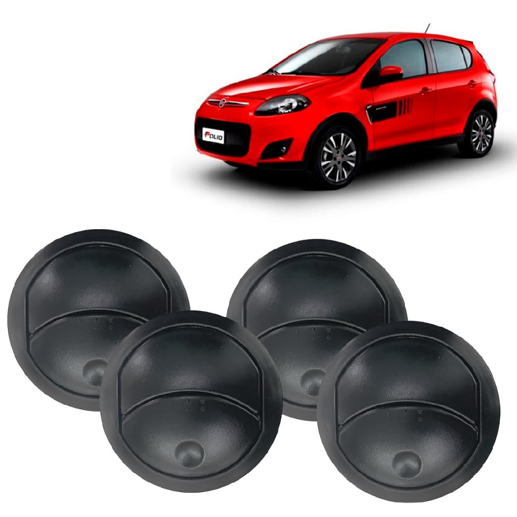 Kit 4 Difusor Palio G5 Economy 14 15 16 17 Cinza Escuro
