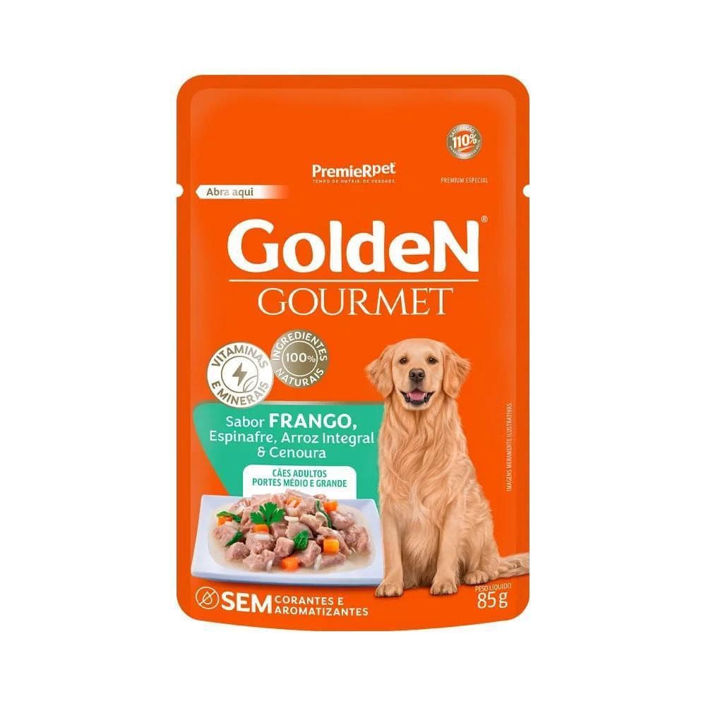 Sachê Gourmet Cães Médios e Grandes Frango Pet 85g Golden Premier