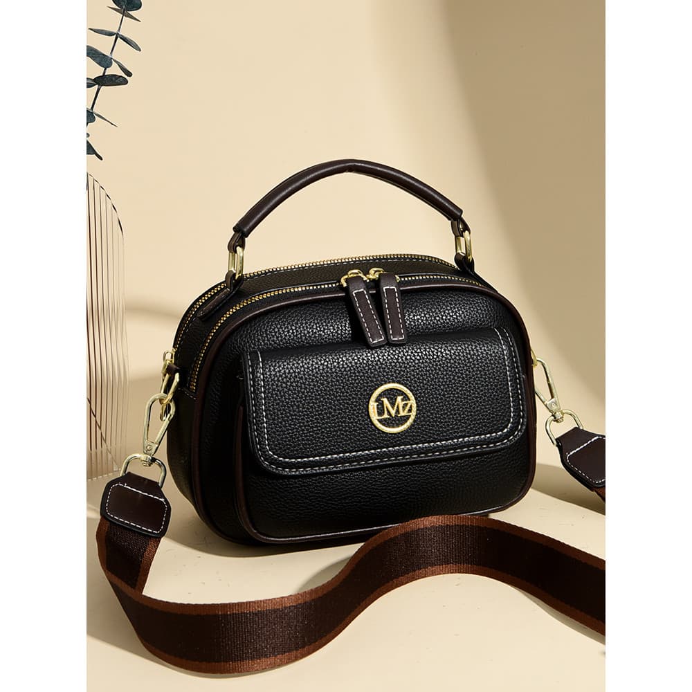 Bolsa pequena feminina 2024 novo estilo moda couro genuíno senhoras portátil saco do mensageiro feminino All-Match mãe d