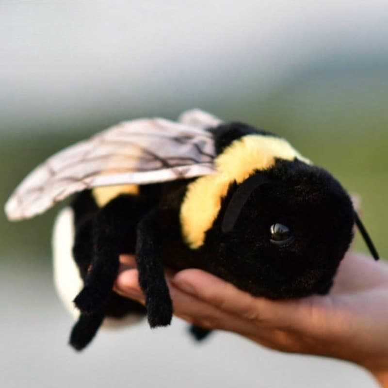 Brinquedo de pelúcia de abelha, boneco de inseto simulado, almofada de animal, decoração para casa, presente de anive