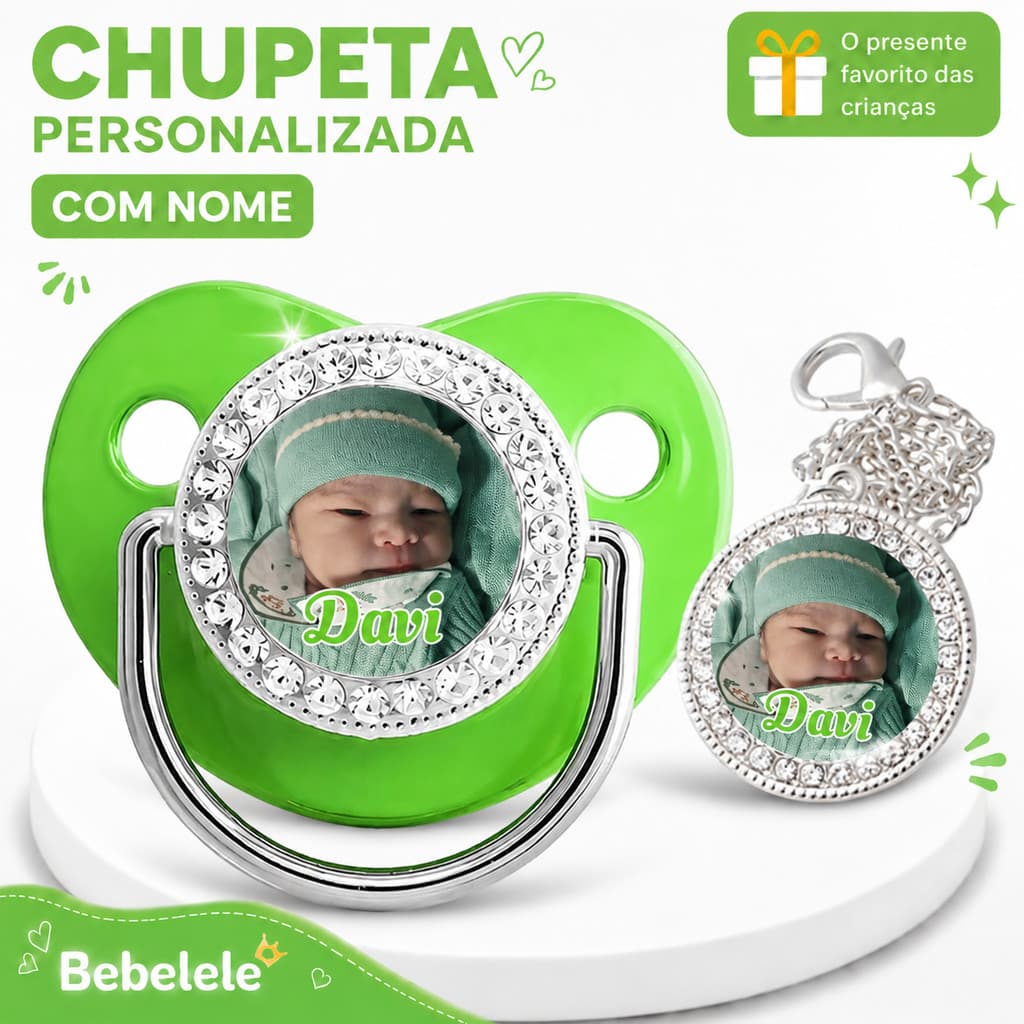 Chupeta ortodôntica para bebê, personalizada com o nome do bebê, chupeta de silicone BPA Free %PQCN