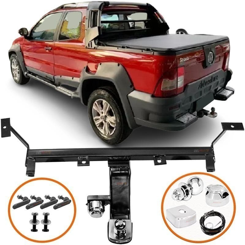 Engate Reboque Rabicho Fiat Strada Advt Trek Inmetro 500kg Rabicho