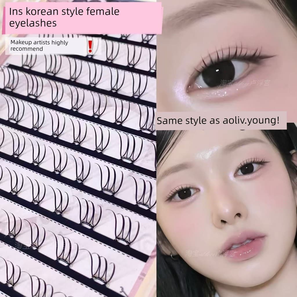 | cílios tufinho fox eyes | 【cílios com cola e pinça】 cílios tufinho gatinho ✮Cílios Oliveyoung do mesmo estilo!Ins esti