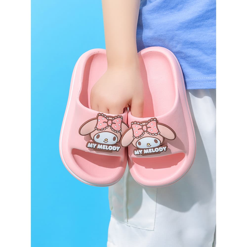 Melody Chinelos infantis verão meninas casa interior bonito desenho animado genuíno IP Joint Sanrio chinelos